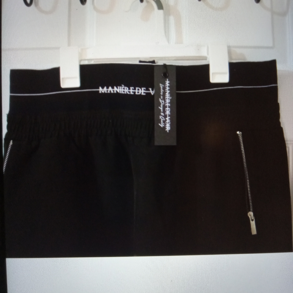 Manière De Voir Black Pants with Zipper Details